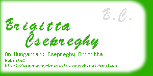 brigitta csepreghy business card
